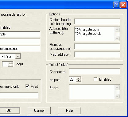 POP account routing
