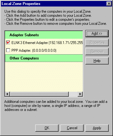 Security settings