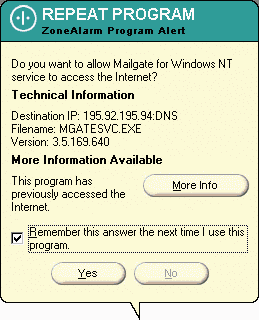 Security settings